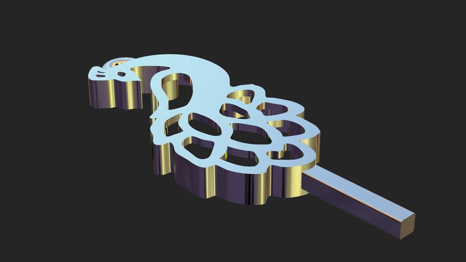 Peacock bed pendant 3D print model_9
