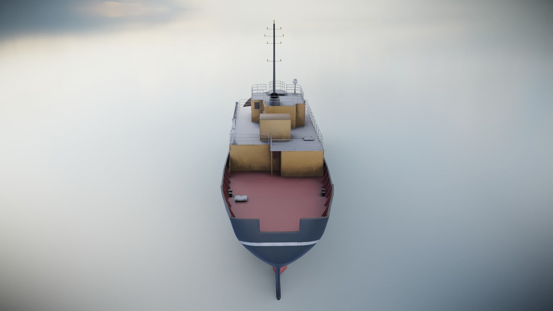 Industrial Ship Low-poly 3D model_6