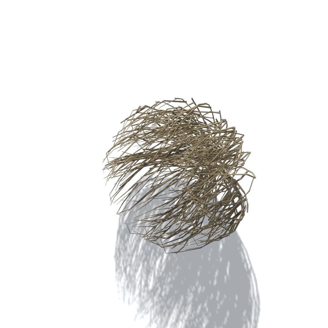 Tumbleweed animated looping Low-poly 3D model_14
