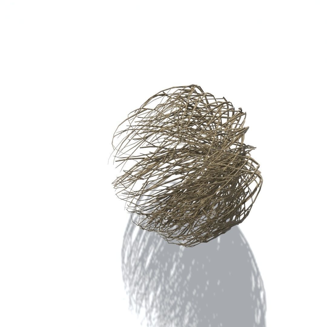Tumbleweed animated looping Low-poly 3D model_5