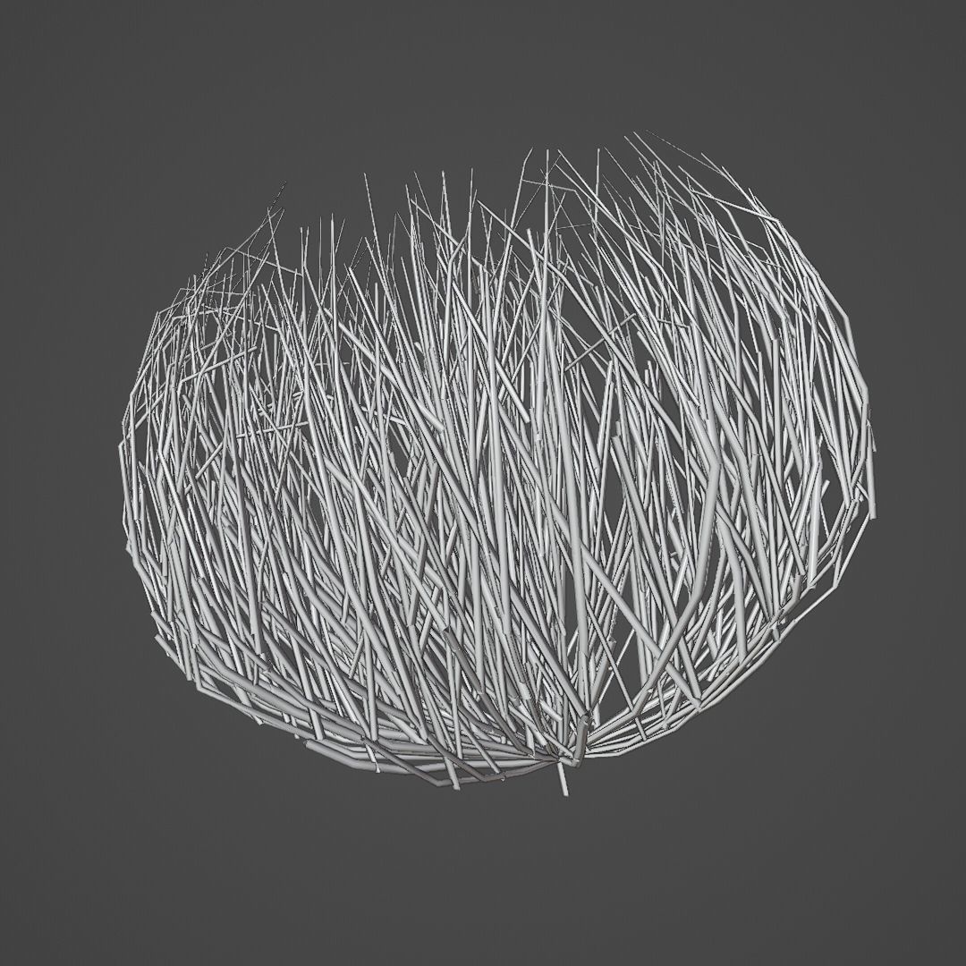 Tumbleweed animated looping Low-poly 3D model_16