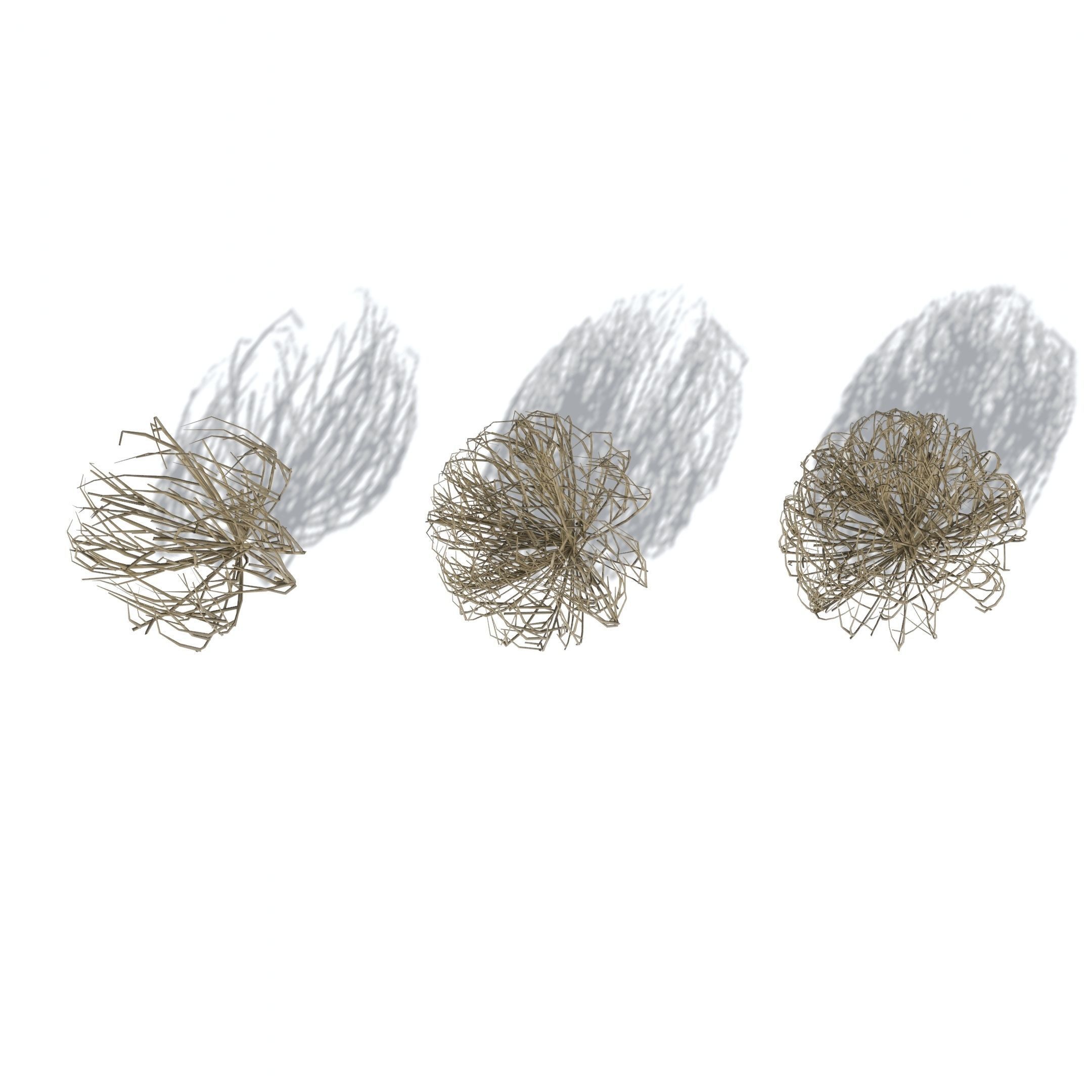 Tumbleweed animated looping Low-poly 3D model_3