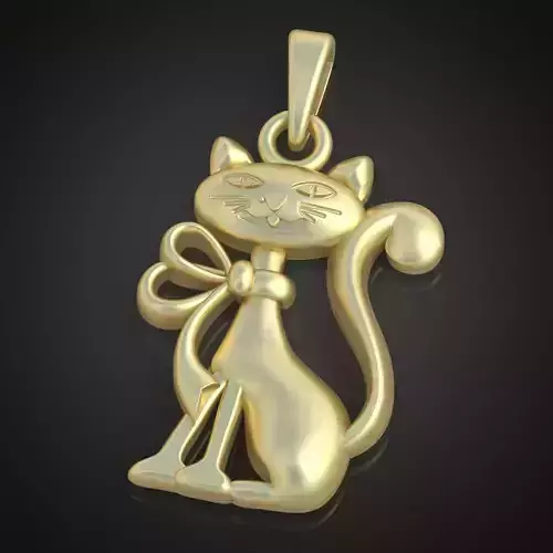 Cat Pendant model 3D 0214 printable model