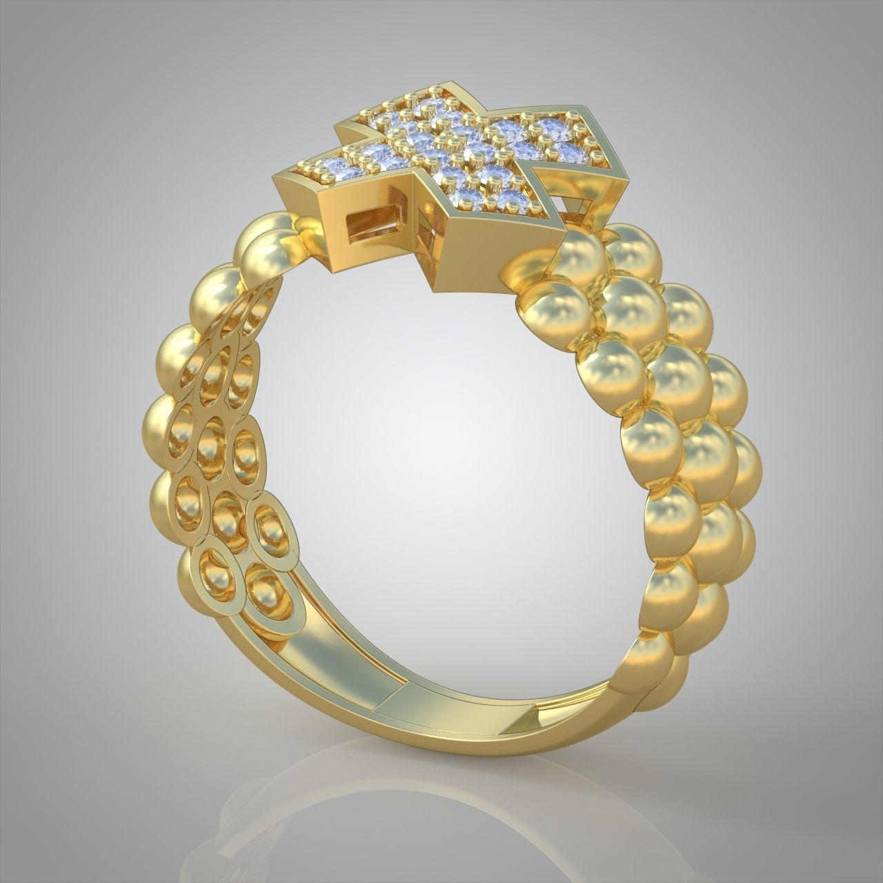 Diamond ring 0419 3D printable model7- 3D print model_5