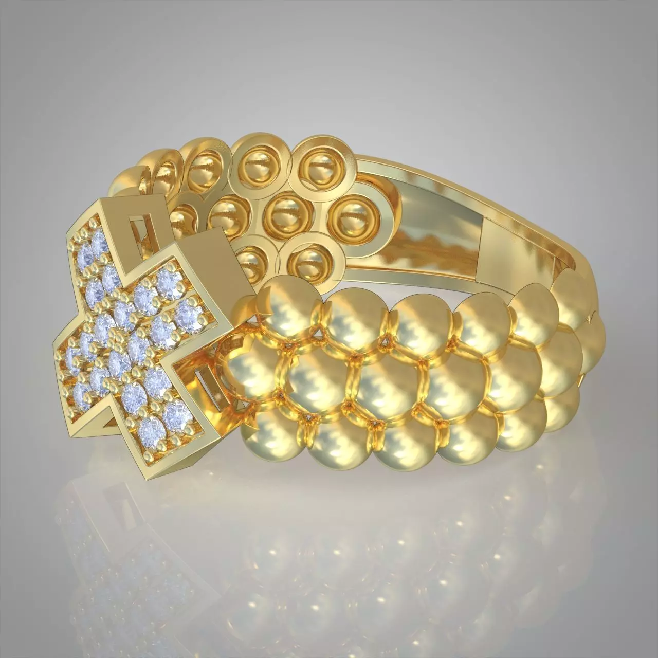 Diamond ring 0419 3D printable model7- 3D print model_0