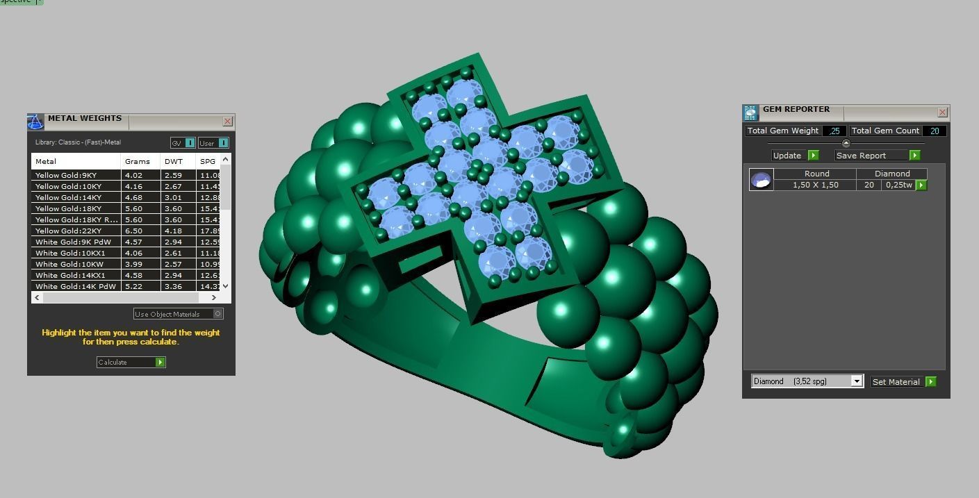 Diamond ring 0419 3D printable model7- 3D print model_15