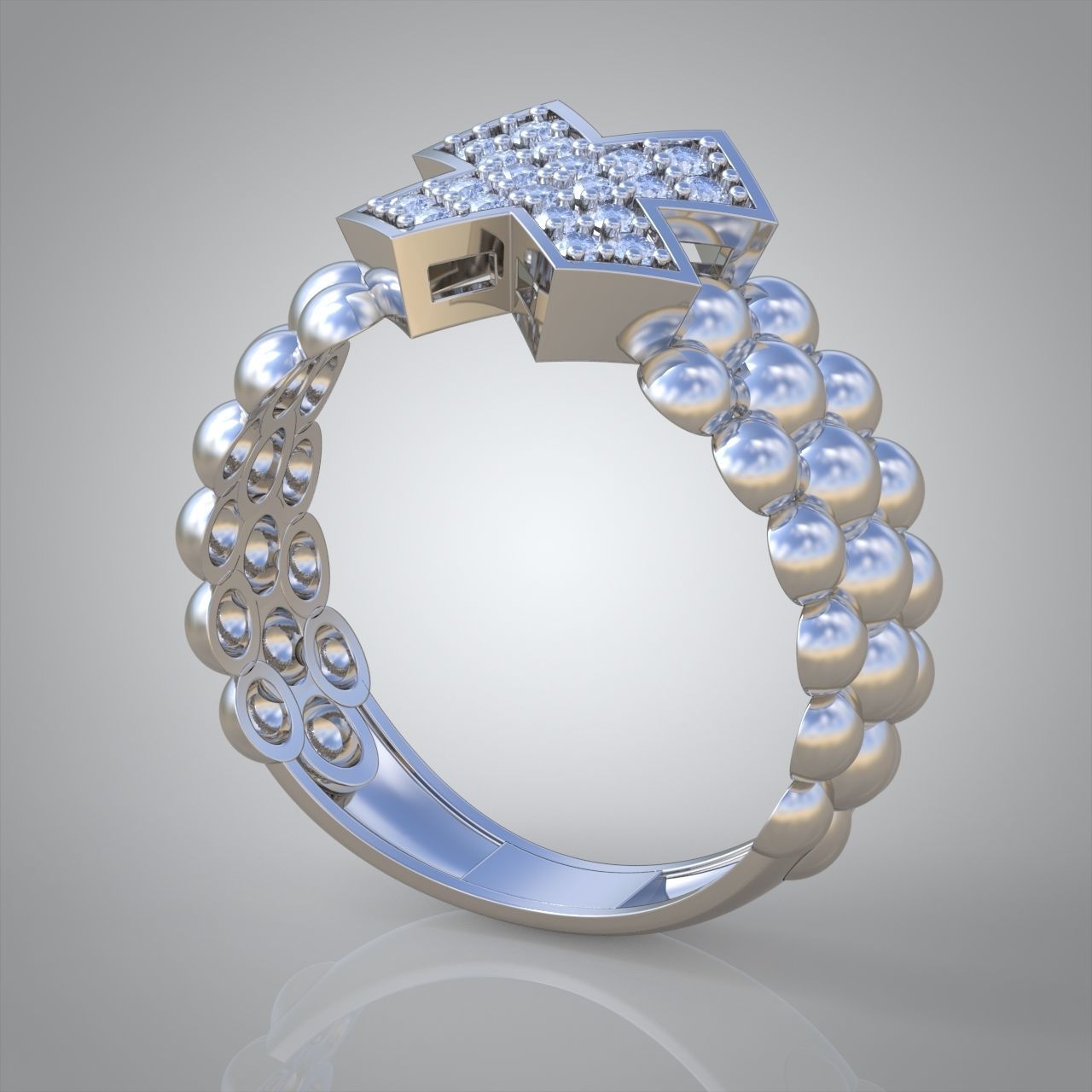 Diamond ring 0419 3D printable model7- 3D print model_4
