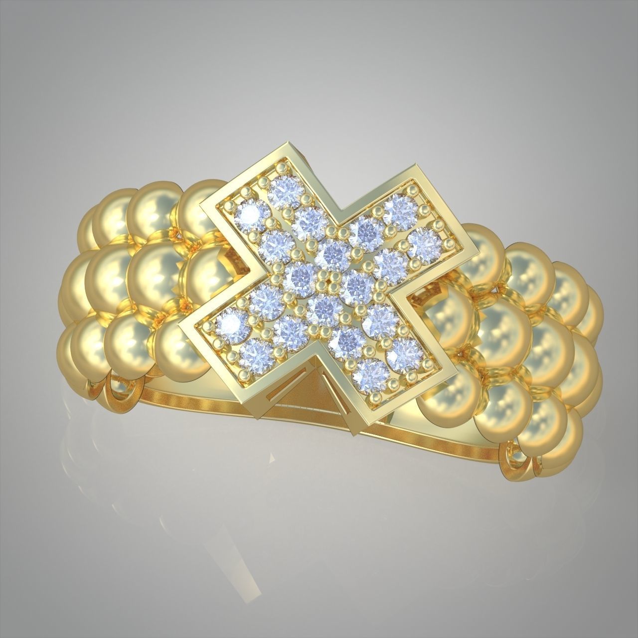 Diamond ring 0419 3D printable model7- 3D print model_2