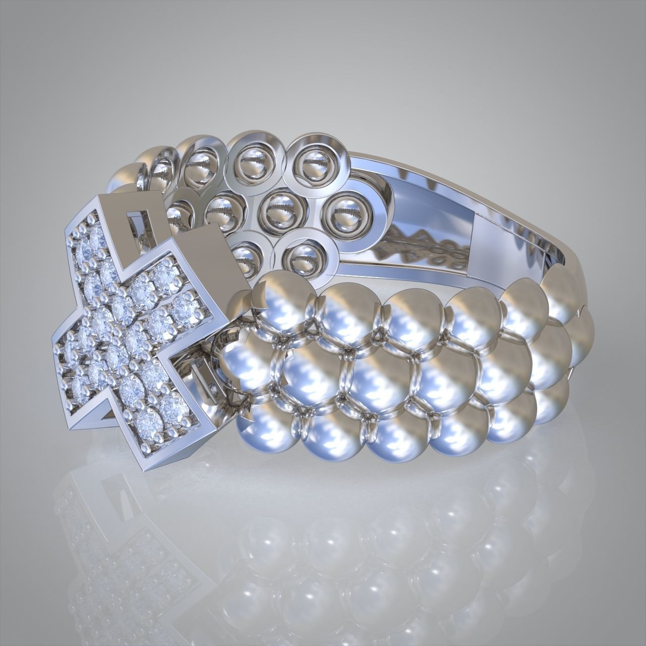 Diamond ring 0419 3D printable model7- 3D print model_1