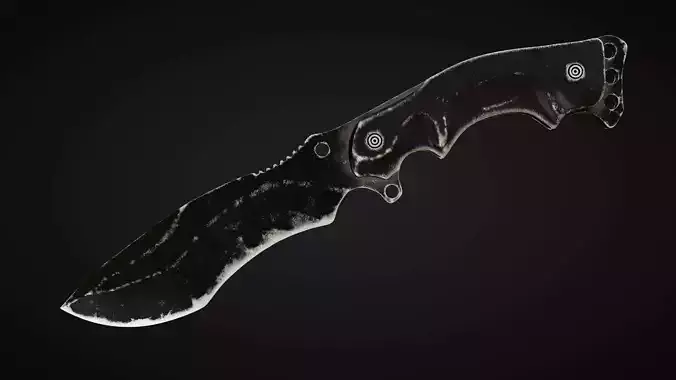 Tactical Knife Low-poly 3D model
