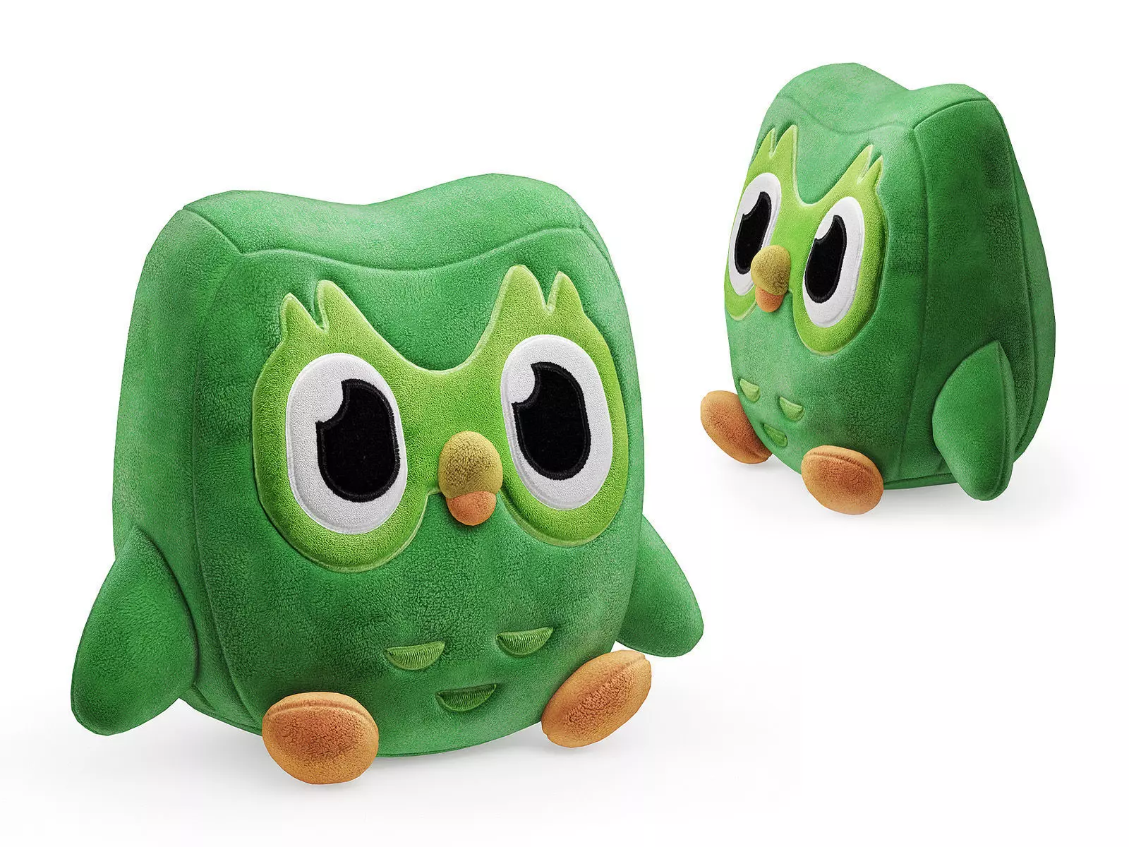 Soft toy Green Owl 3D model_0