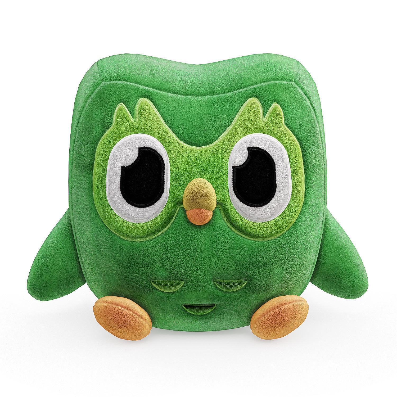 Soft toy Green Owl 3D model_4
