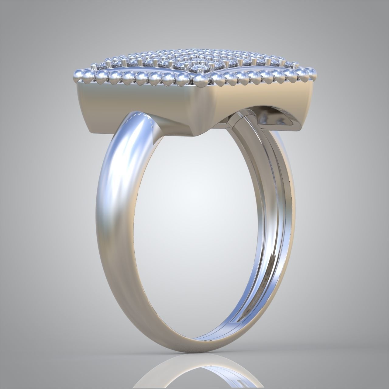 Diamond ring 0420 3D printable model 3D print model_5