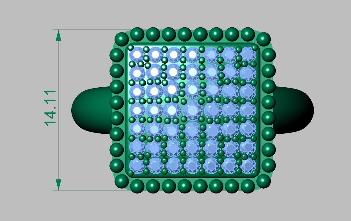 Diamond ring 0420 3D printable model 3D print model_14