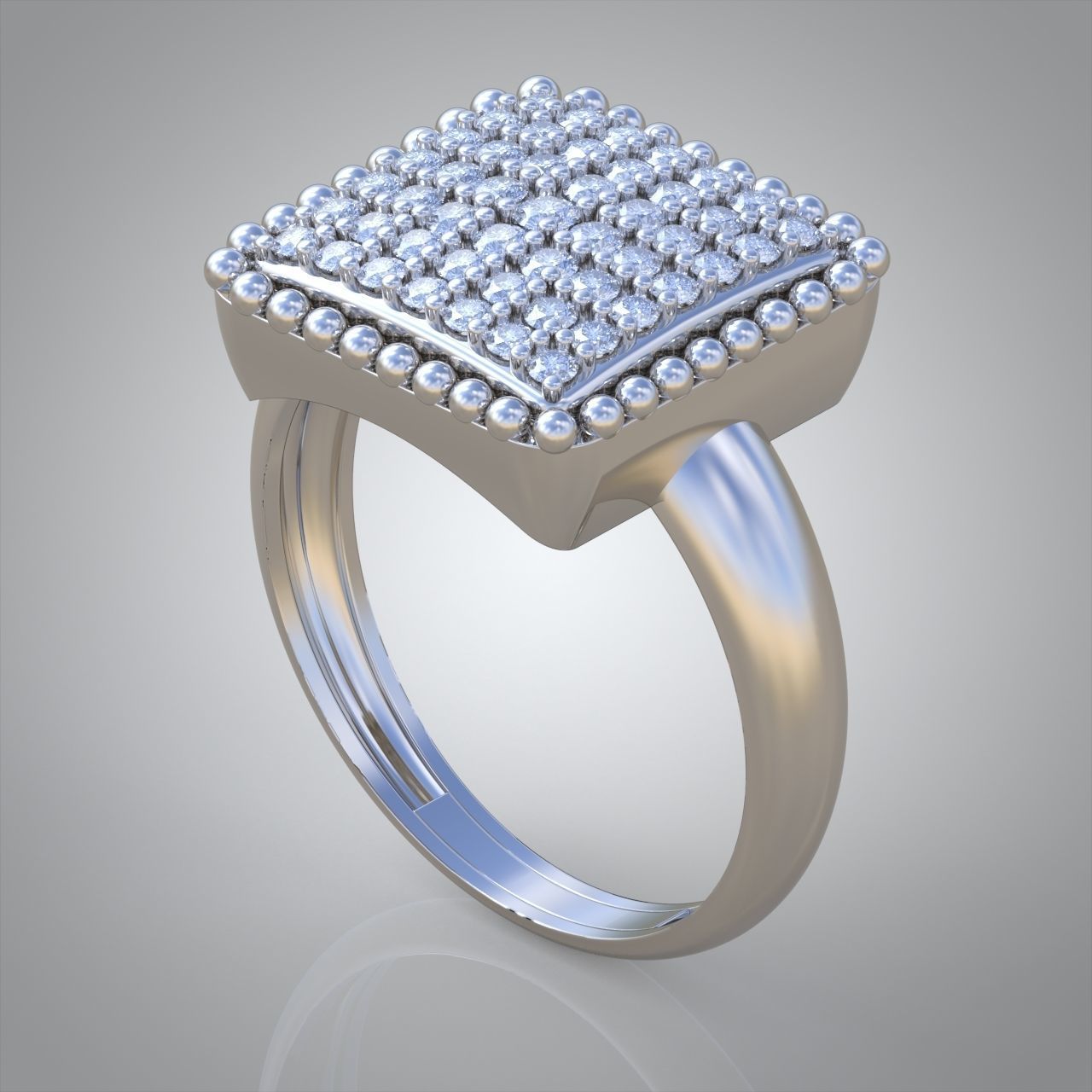 Diamond ring 0420 3D printable model 3D print model_1