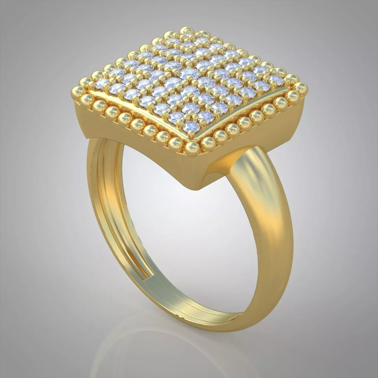 Diamond ring 0420 3D printable model 3D print model_0