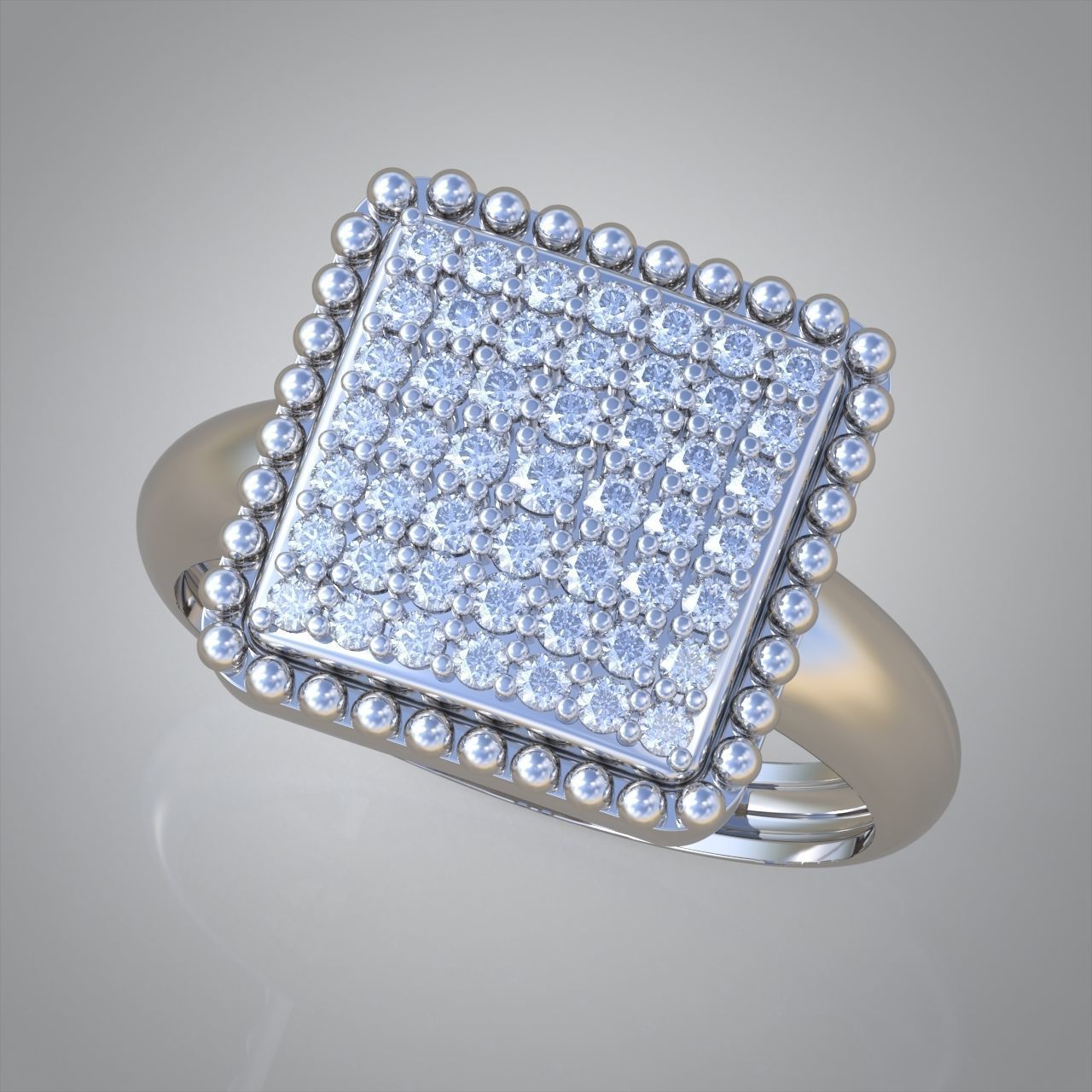 Diamond ring 0420 3D printable model 3D print model_3