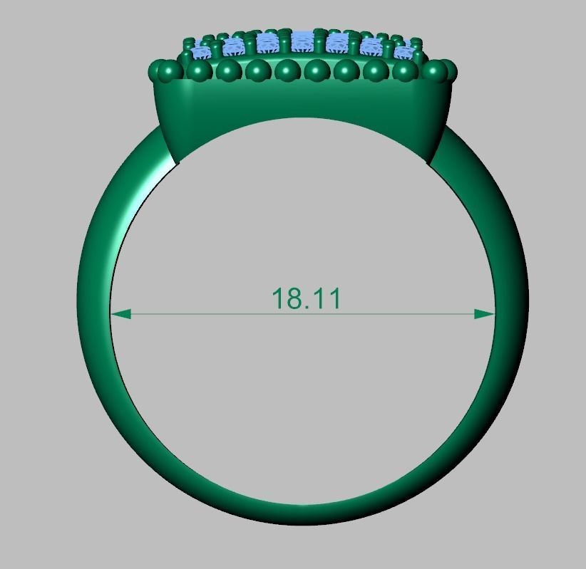 Diamond ring 0420 3D printable model 3D print model_12