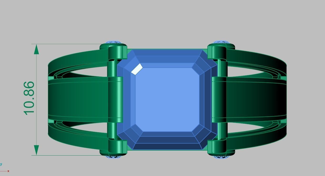 Diamond ring 0421 3D printable model10 3D print model_15