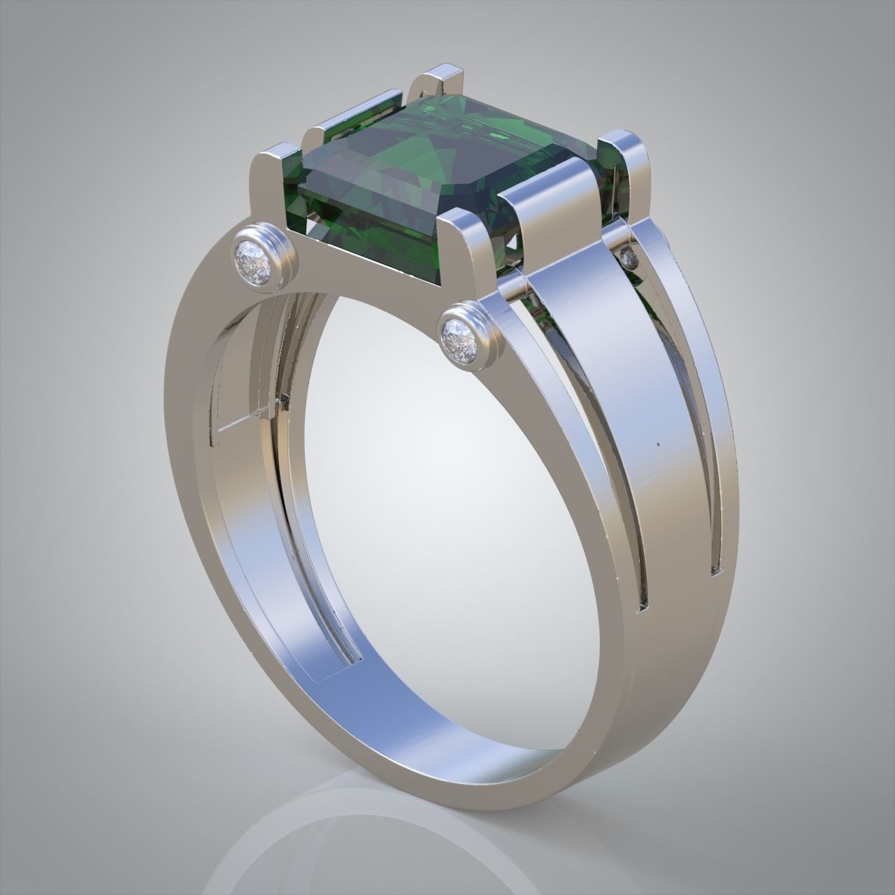 Diamond ring 0421 3D printable model10 3D print model_4