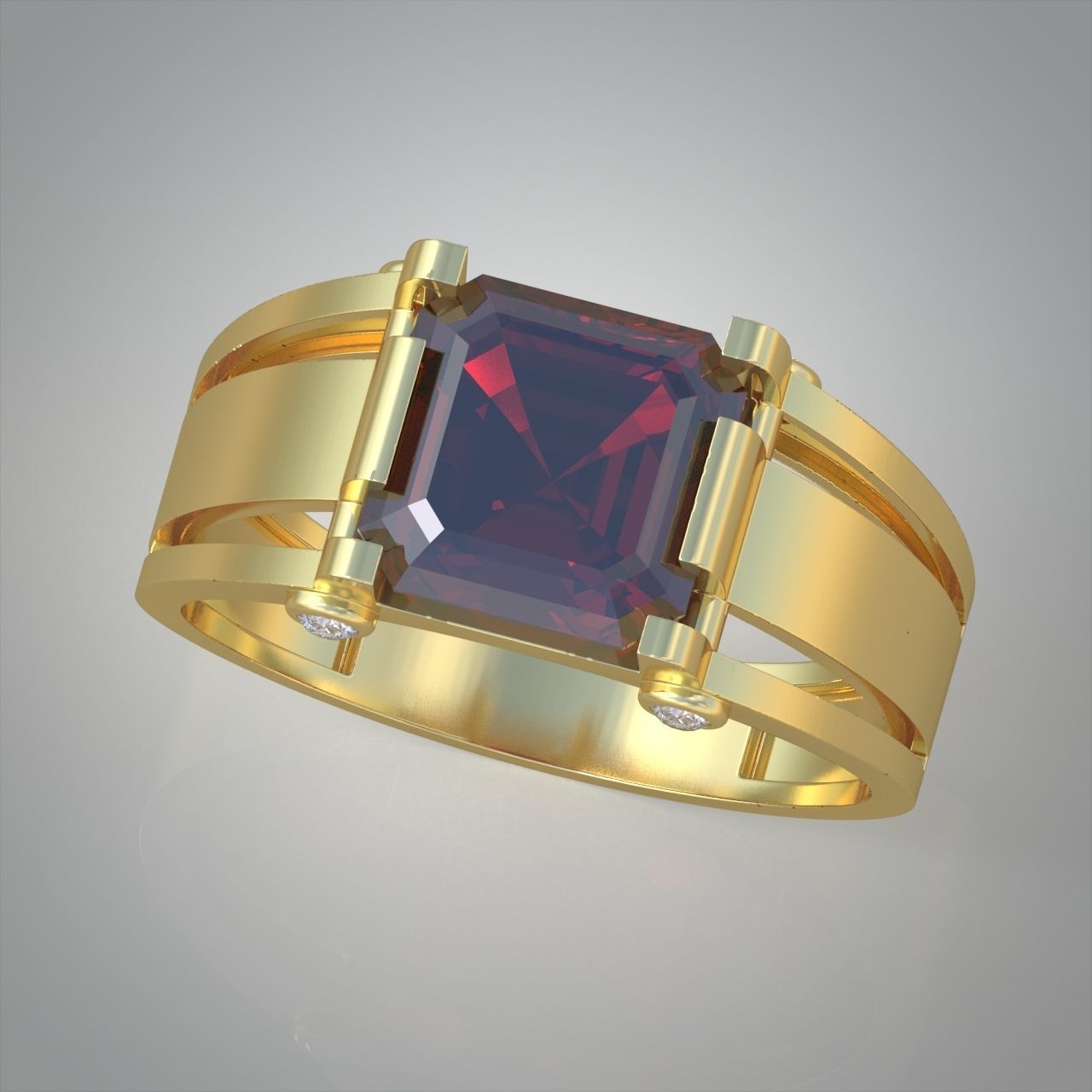 Diamond ring 0421 3D printable model10 3D print model_2