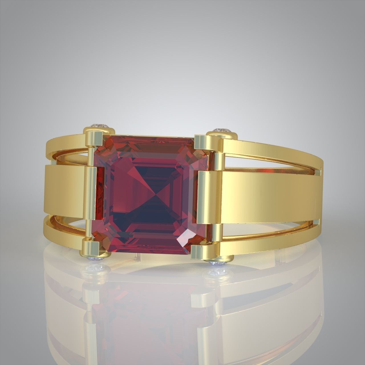 Diamond ring 0421 3D printable model10 3D print model_8