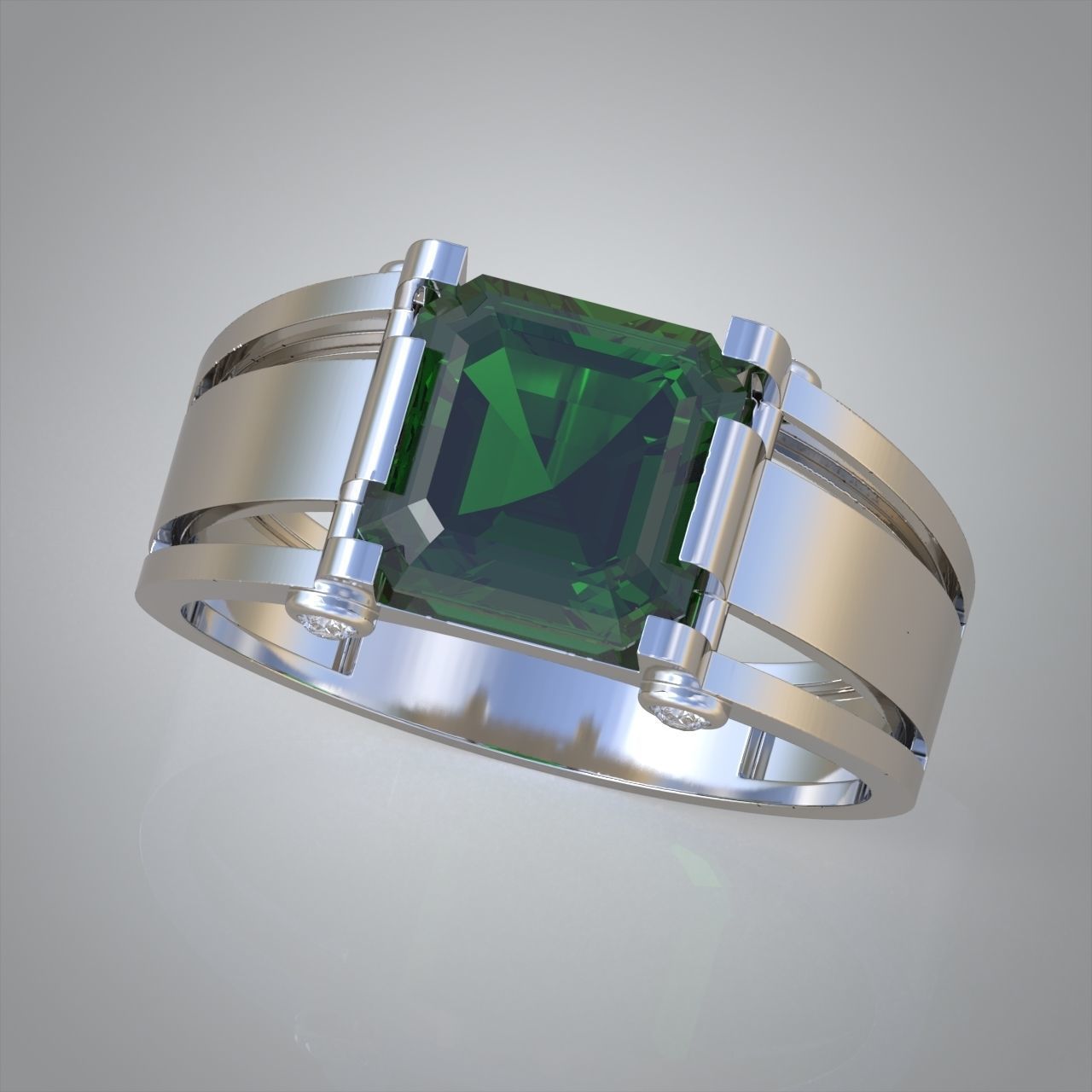 Diamond ring 0421 3D printable model10 3D print model_3