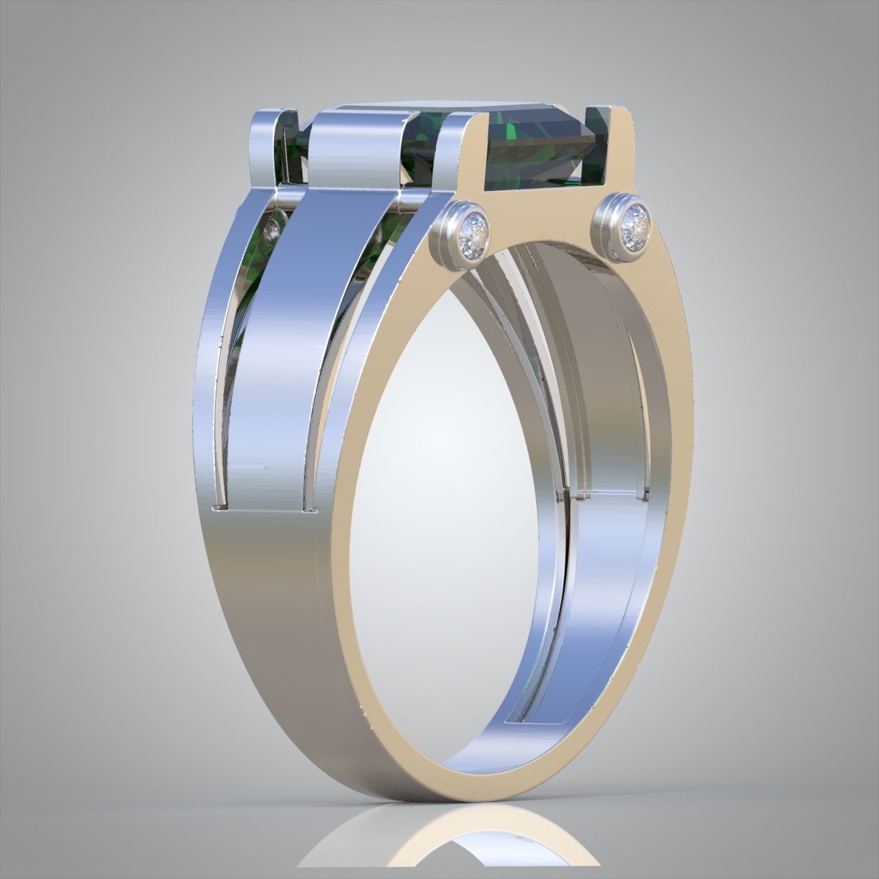 Diamond ring 0421 3D printable model10 3D print model_7