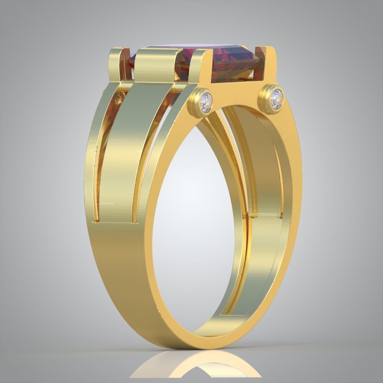 Diamond ring 0421 3D printable model10 3D print model_6