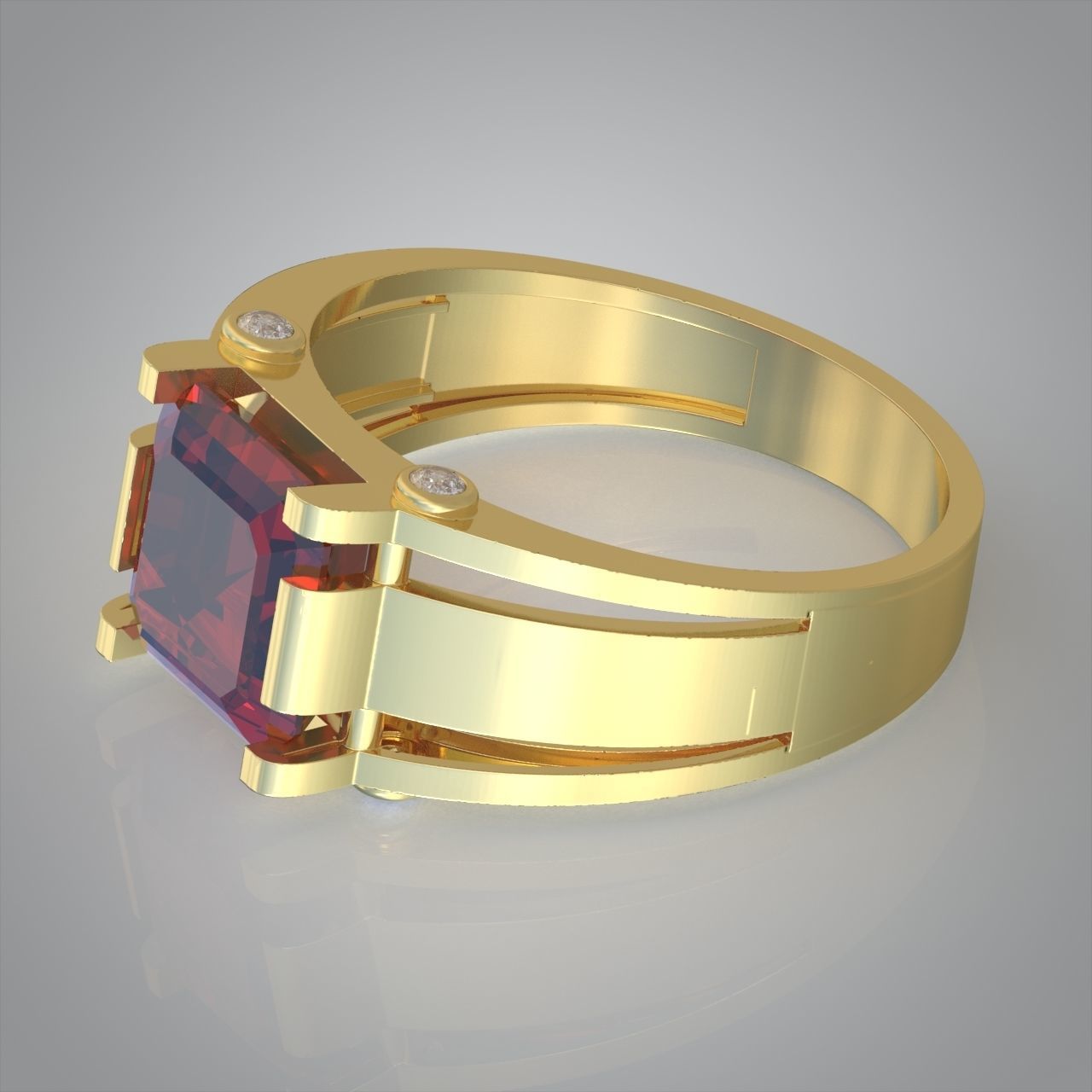 Diamond ring 0421 3D printable model10 3D print model_9