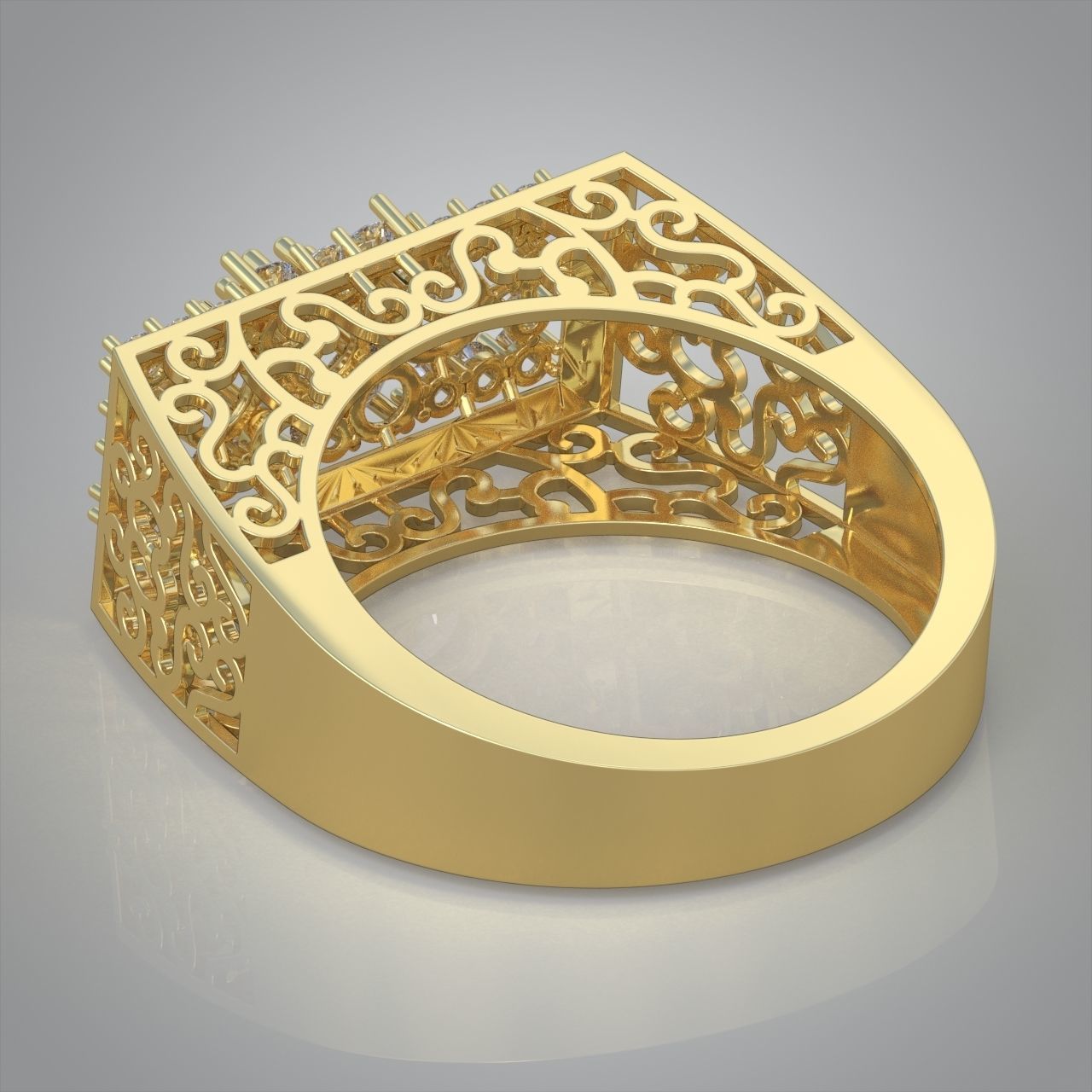 Diamond ring 0422 3D printable model 3D print model_15