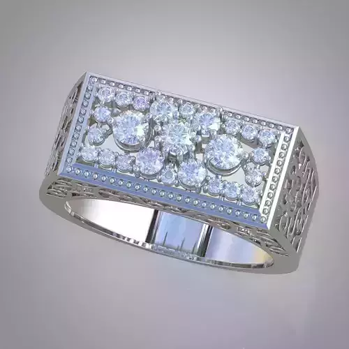 Diamond ring 0422 3D printable model
