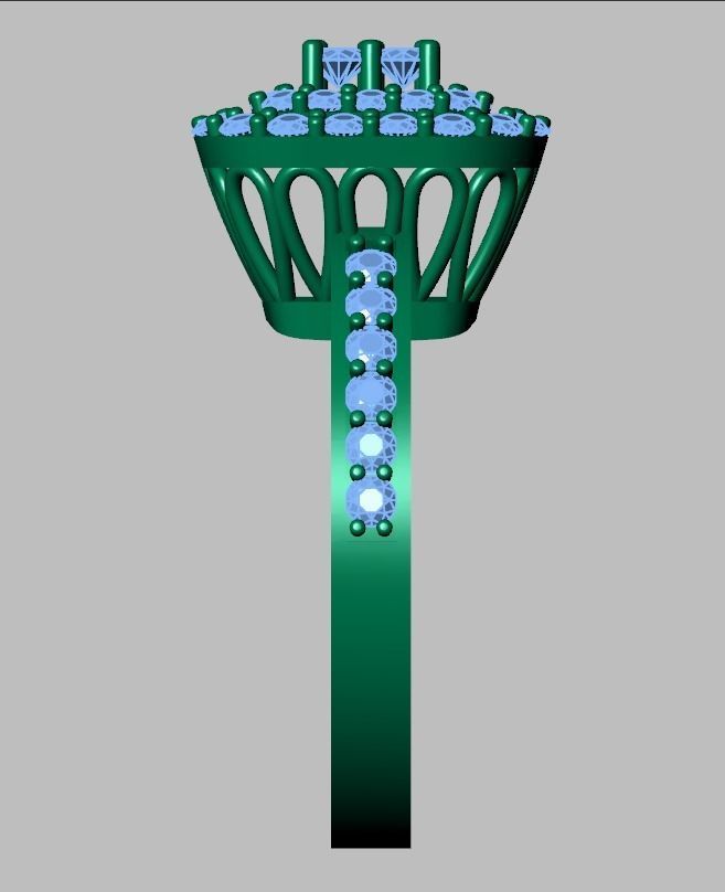 Diamond ring 0423 3D printable model 3D print model_13