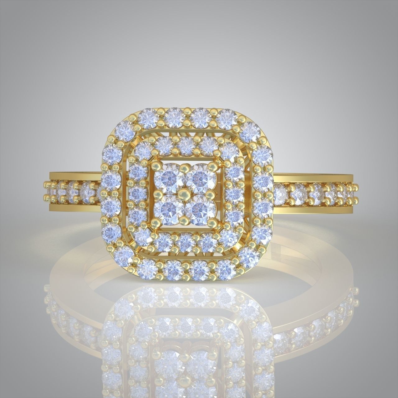 Diamond ring 0423 3D printable model 3D print model_9