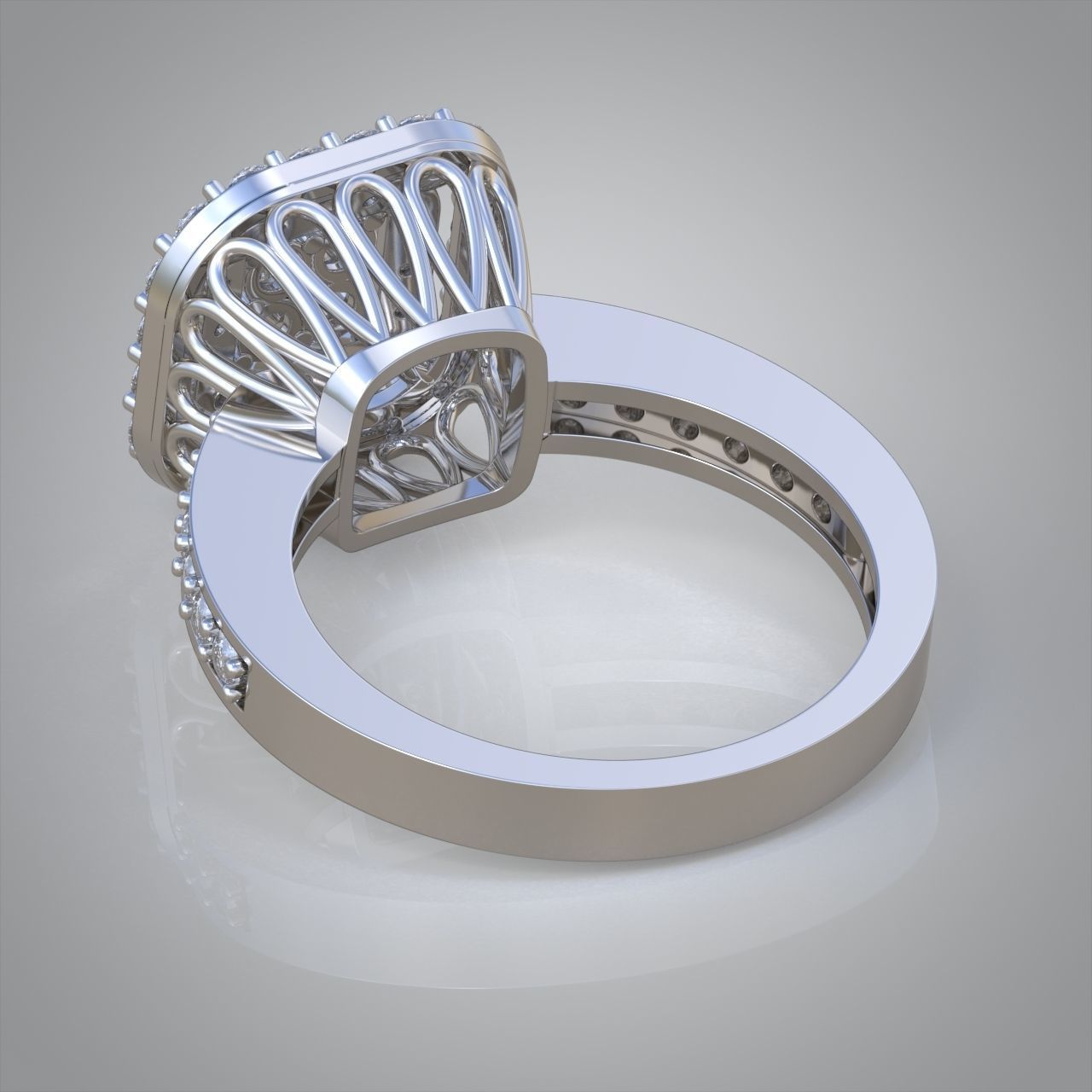 Diamond ring 0423 3D printable model 3D print model_10
