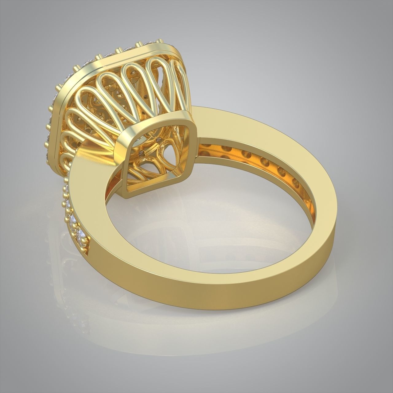 Diamond ring 0423 3D printable model 3D print model_11