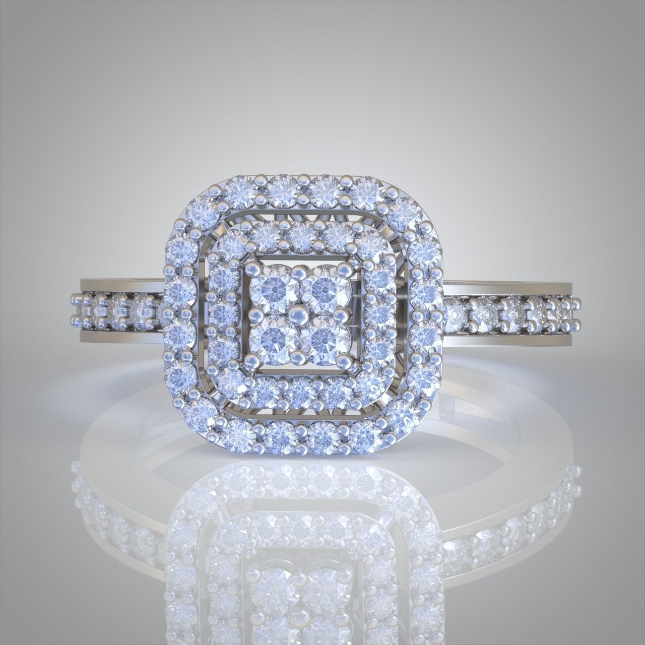 Diamond ring 0423 3D printable model 3D print model_8