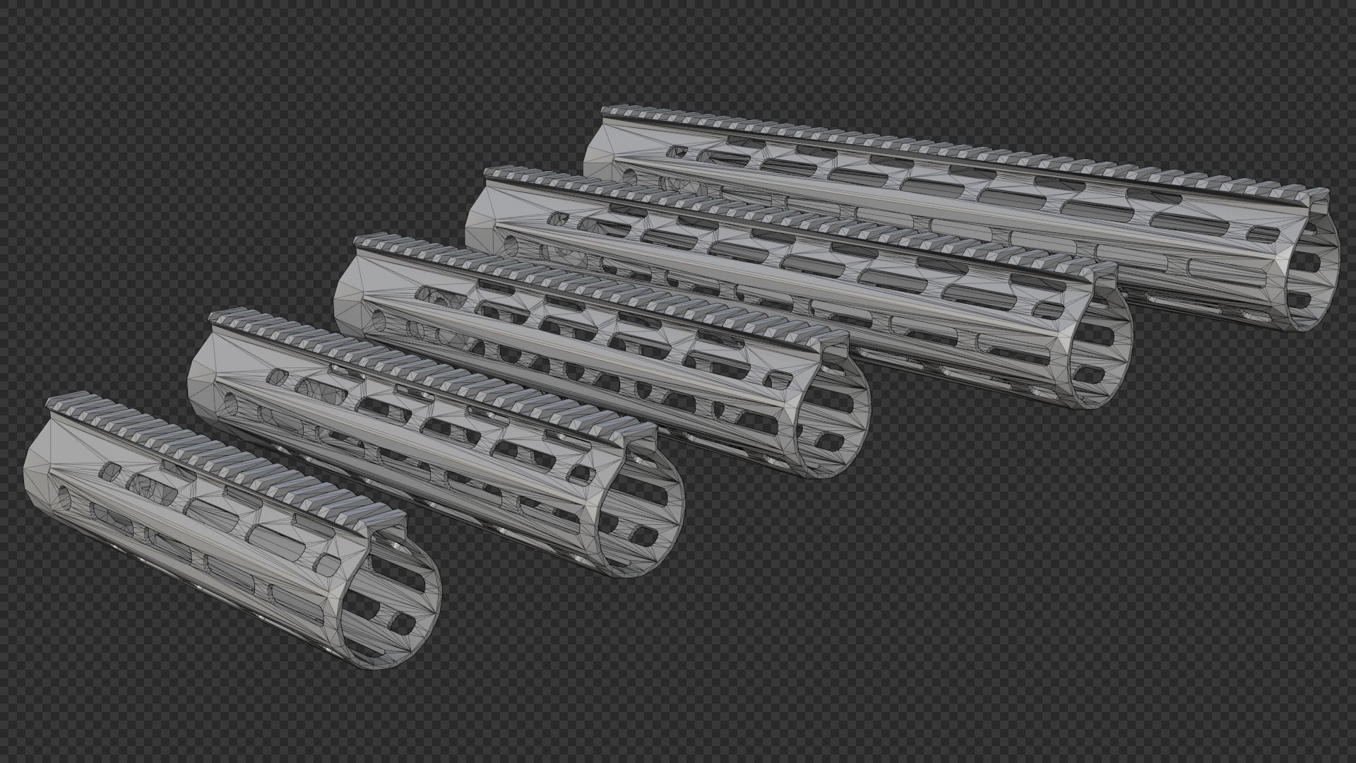 3D model AR-15 KAC URX4 M-LOK Bundle VR / AR / low-poly | CGTrader