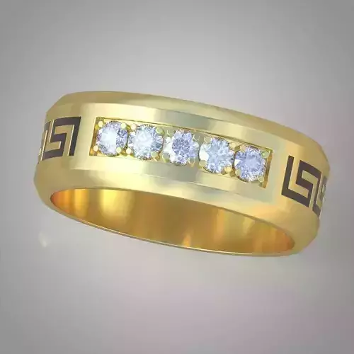 Diamond ring 0424 3D printable model 