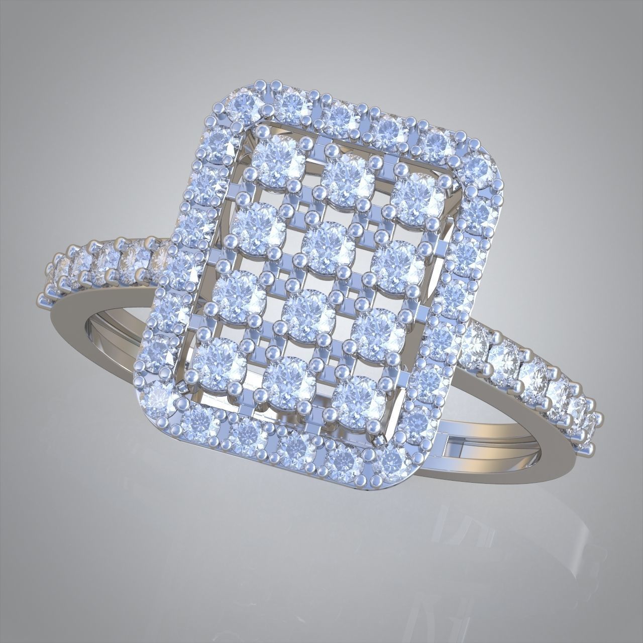 Diamond ring 0426 3D printable model 3D print model_3
