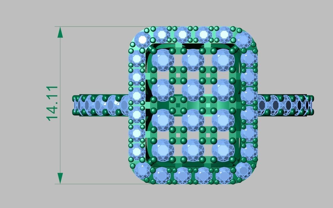 Diamond ring 0426 3D printable model 3D print model_14