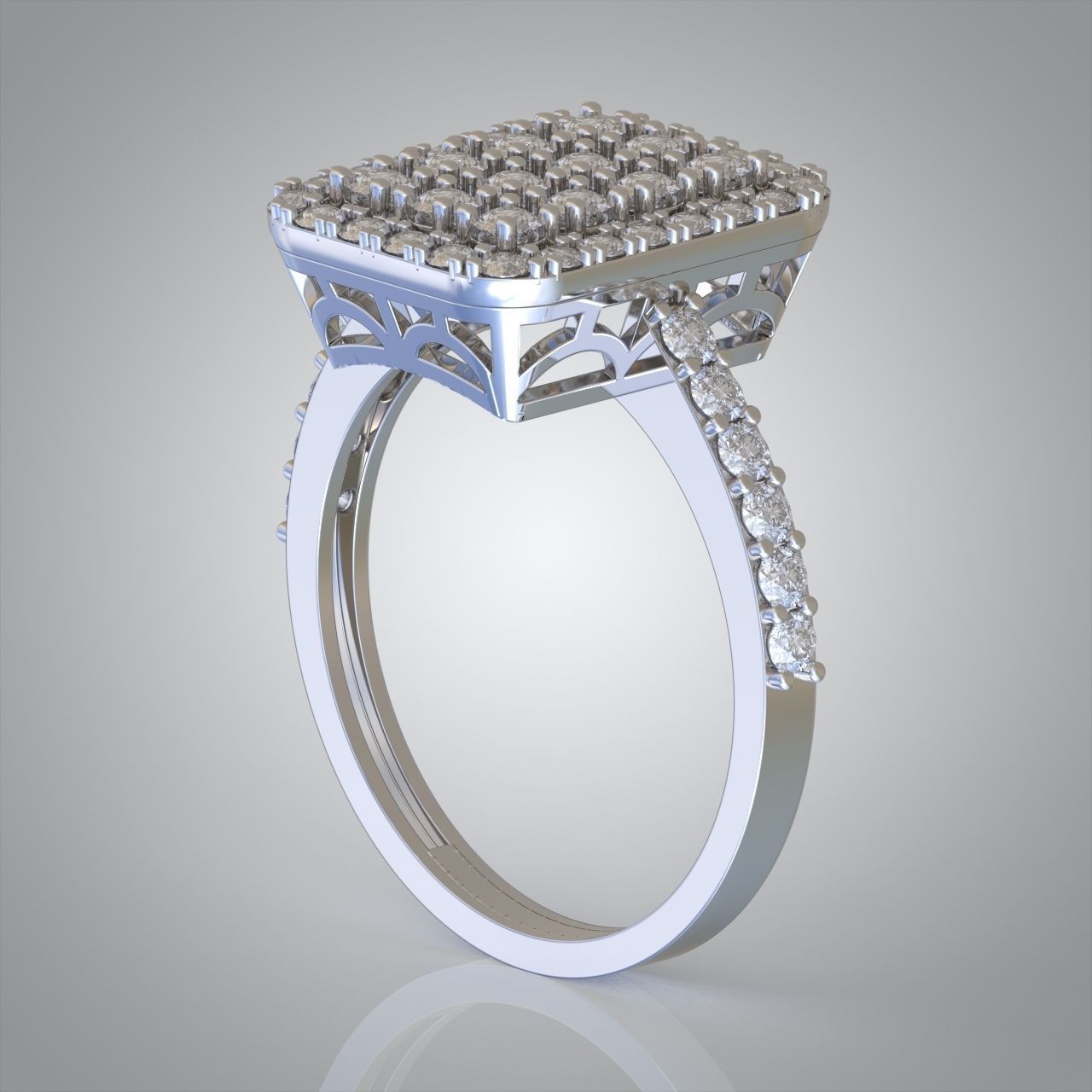 Diamond ring 0426 3D printable model 3D print model_1