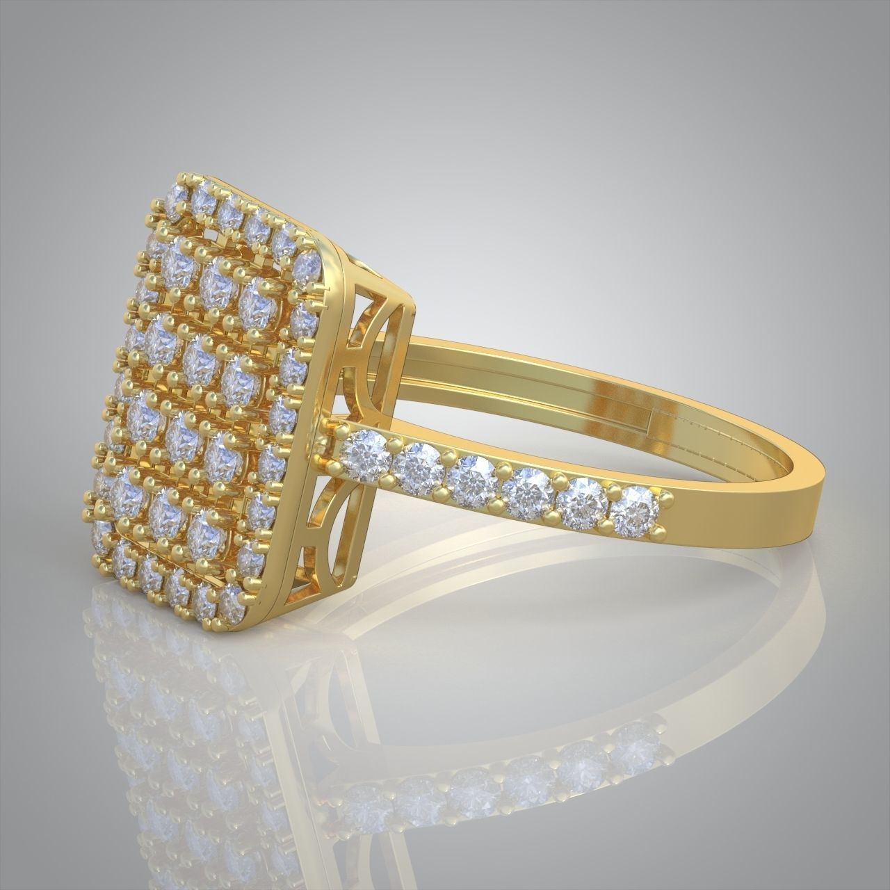 Diamond ring 0426 3D printable model 3D print model_8