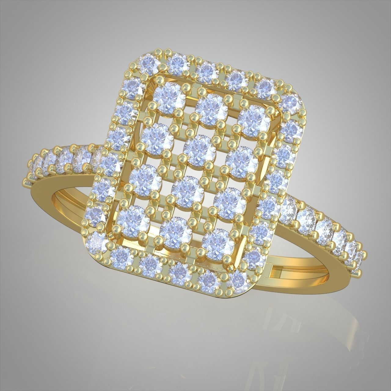 Diamond ring 0426 3D printable model 3D print model_2
