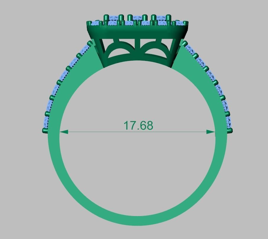 Diamond ring 0426 3D printable model 3D print model_12