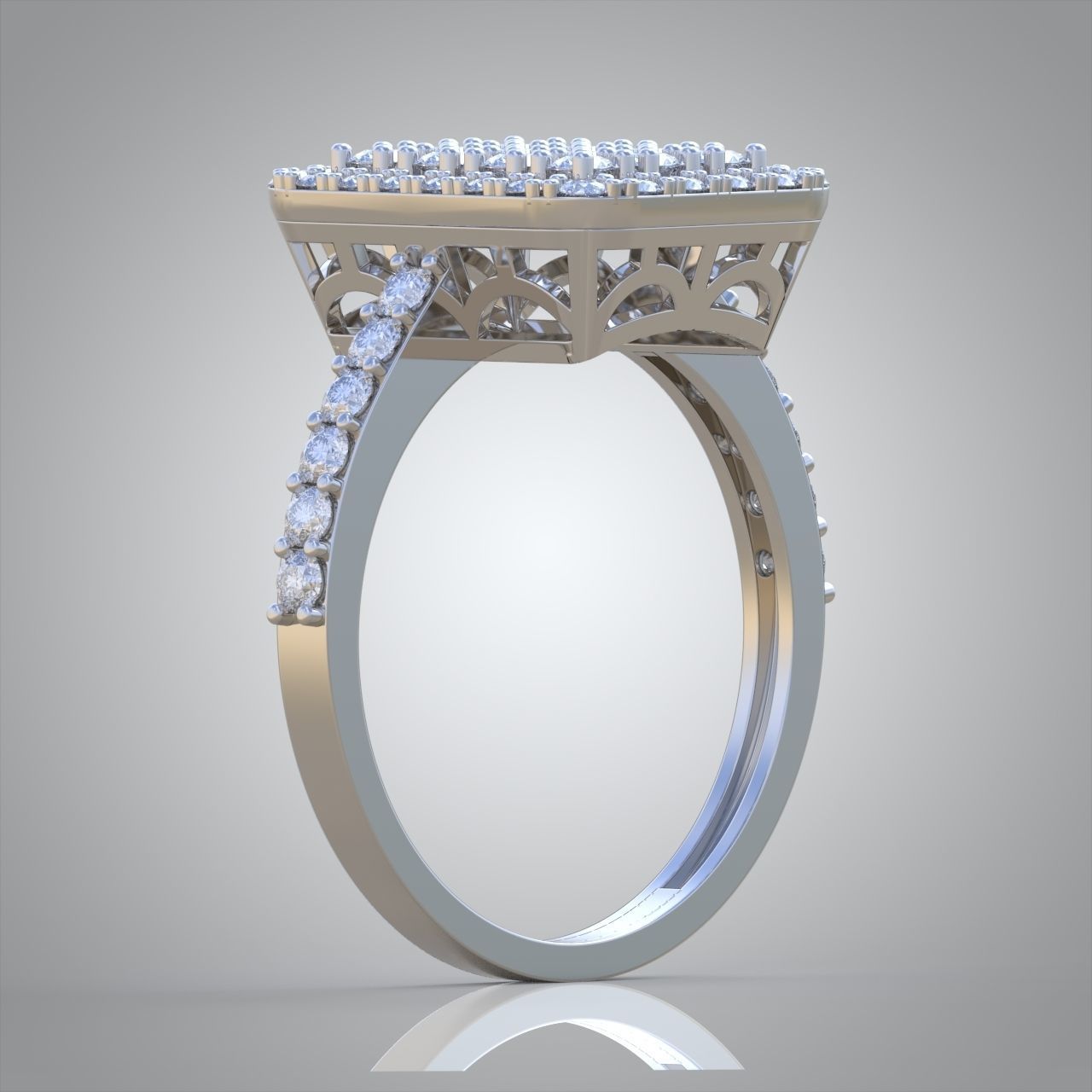 Diamond ring 0426 3D printable model 3D print model_5