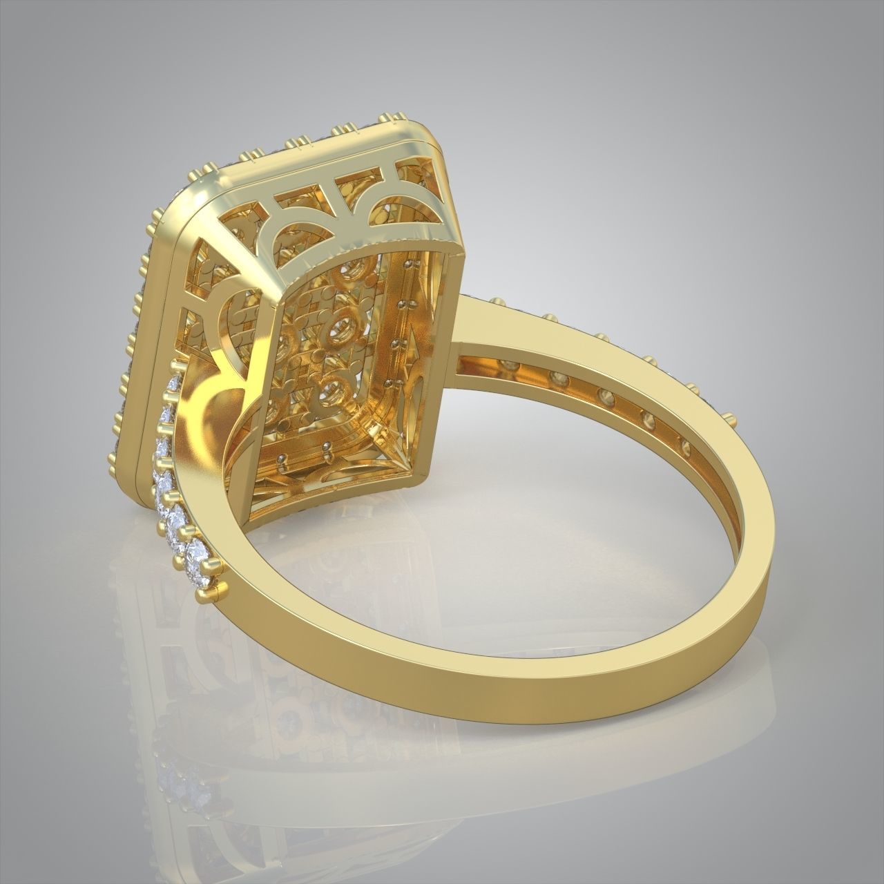 Diamond ring 0426 3D printable model 3D print model_11