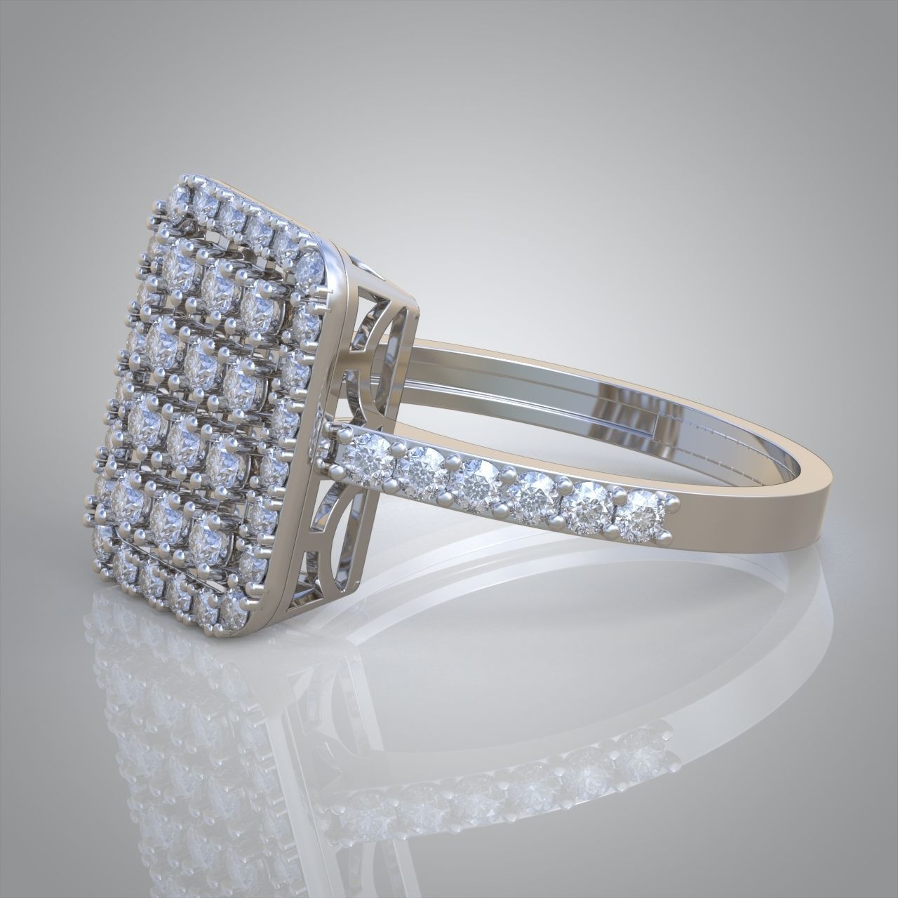 Diamond ring 0426 3D printable model 3D print model_9