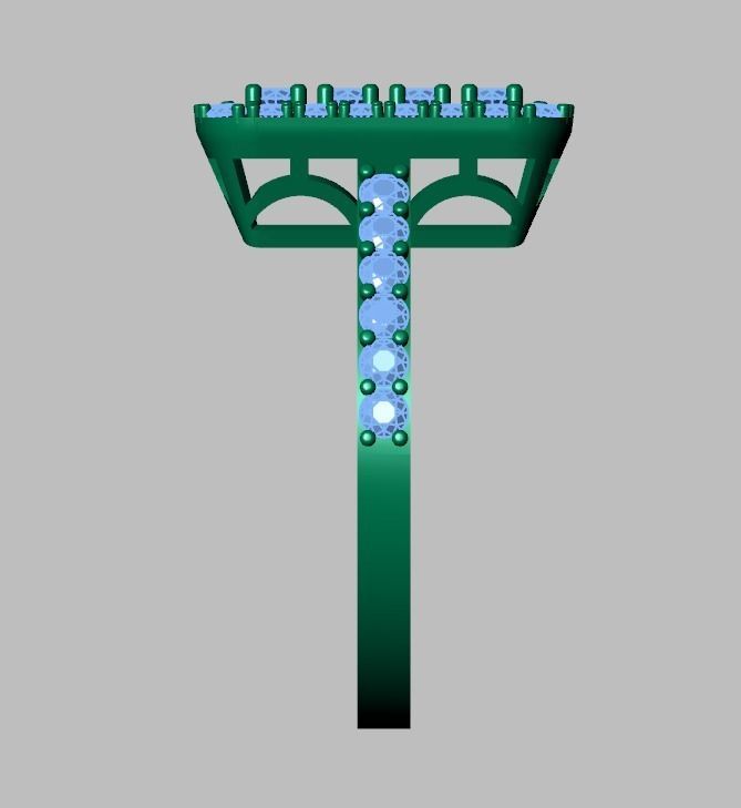 Diamond ring 0426 3D printable model 3D print model_13