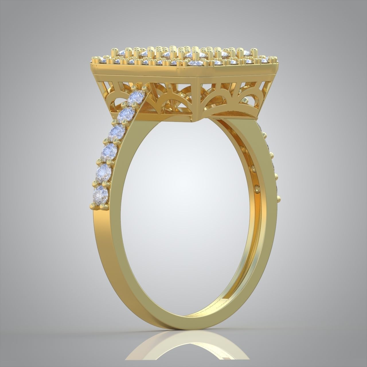 Diamond ring 0426 3D printable model 3D print model_4